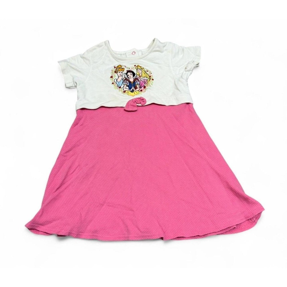 Vintage Disney Princess Girls Pink White Dress Cinderella Snow White Aurora 4T